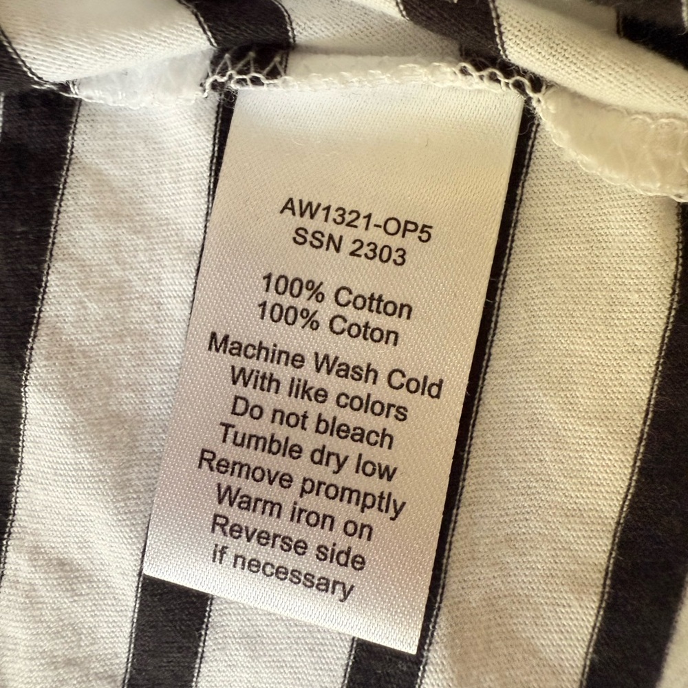 ATM Anthony Thomas Melillo Black and White Striped Tee classic‎ jersey S - Picture 9 of 13